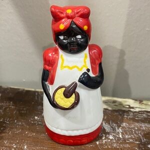 Vintage Ceramic Aunt Jemima Bell with her bowl and spoon